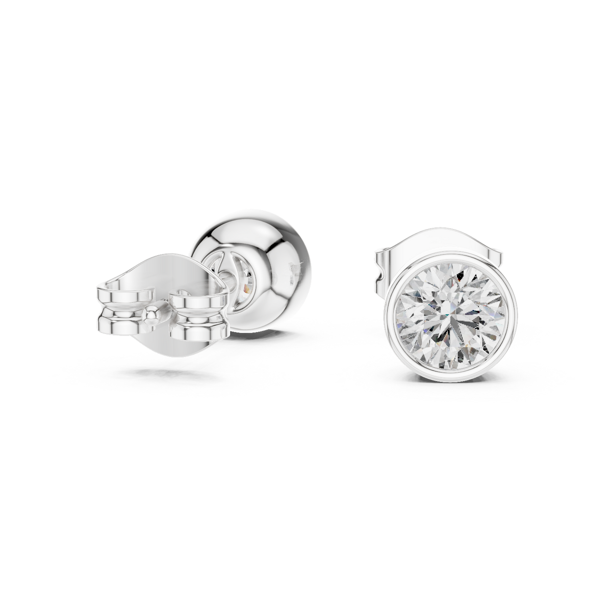 Earring GER-0370@7 - White Gold - Image