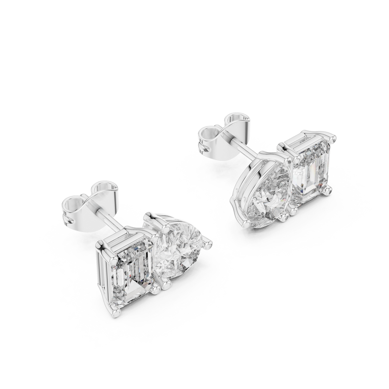 Earring GER-0371@7 - White Gold - Image