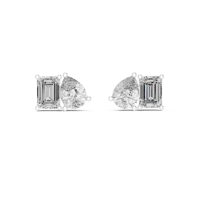 Earring GER-0371@7 - White Gold - Image