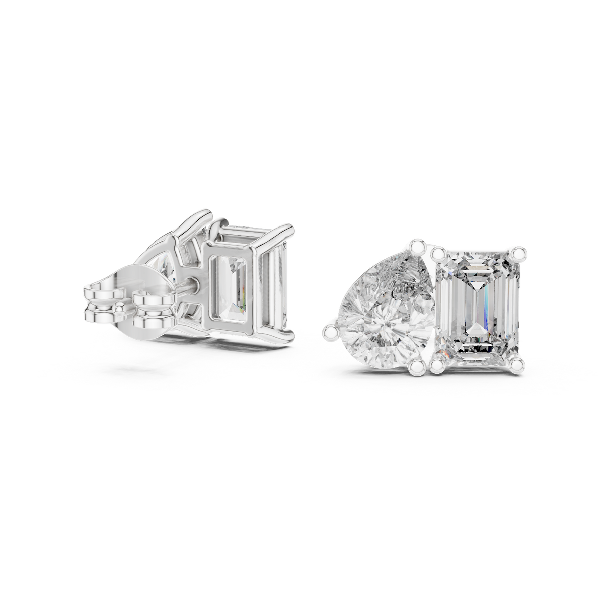 Earring GER-0371@7 - White Gold - Image