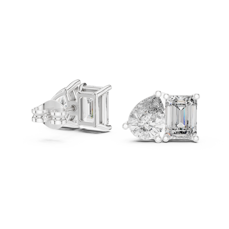 Earring GER-0371@7 - White Gold - Image