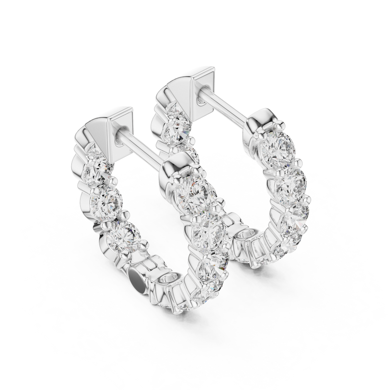 Earring GER-0372@7 - White Gold - Image
