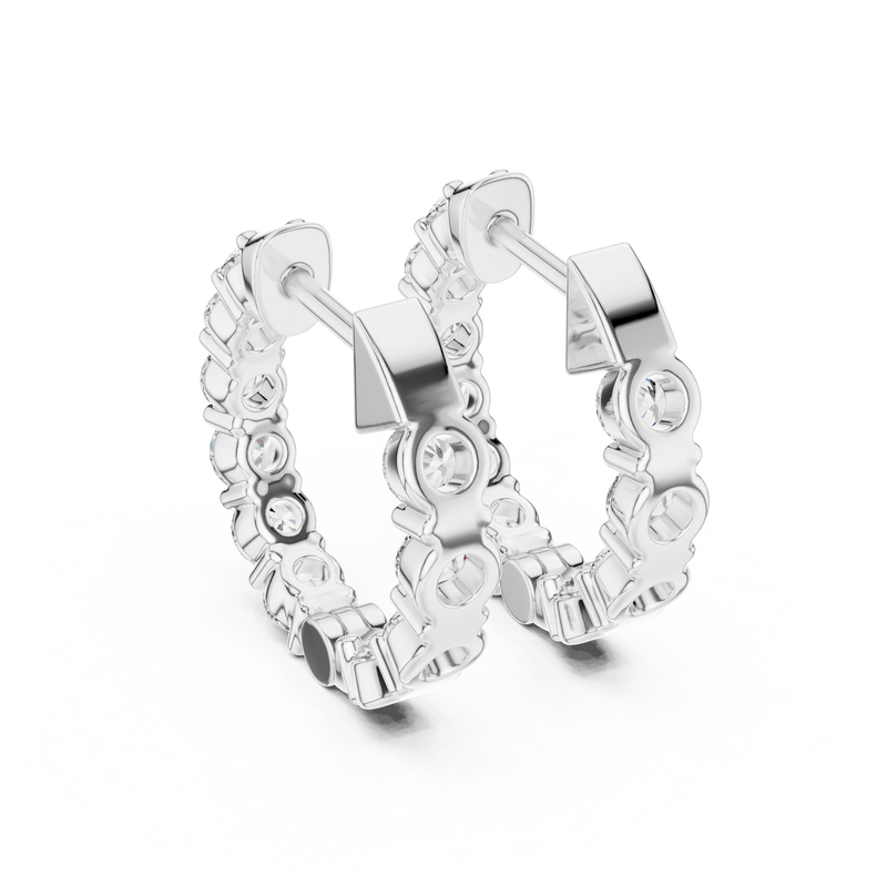 Earring GER-0372@7 - White Gold - Image