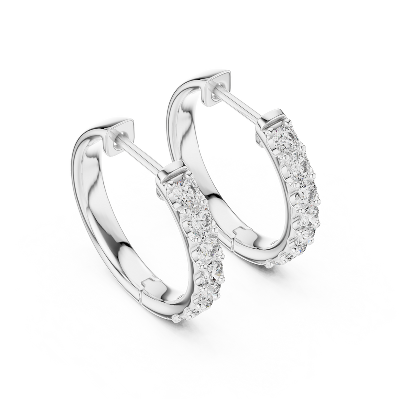 Earring GER-0373@7 - White Gold - Image