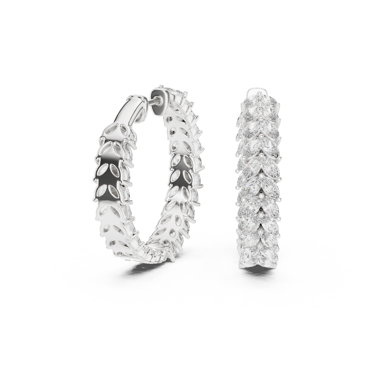 Earring GER-0374 - White Gold - Image