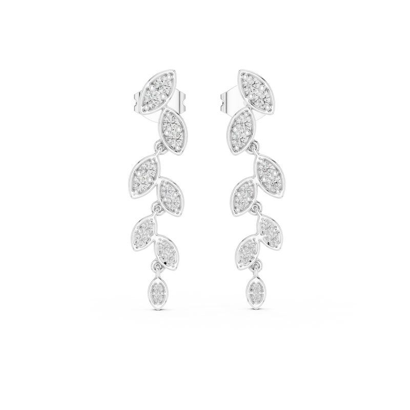 Earring GER-0375 - White Gold - Image