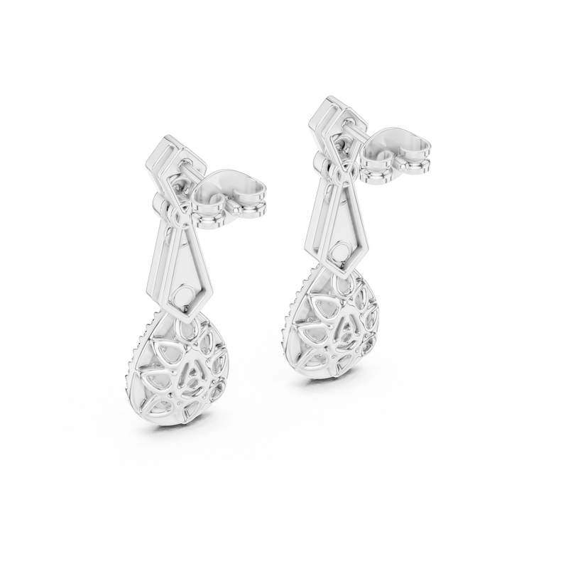 Earring GER-0377 - White Gold - Image