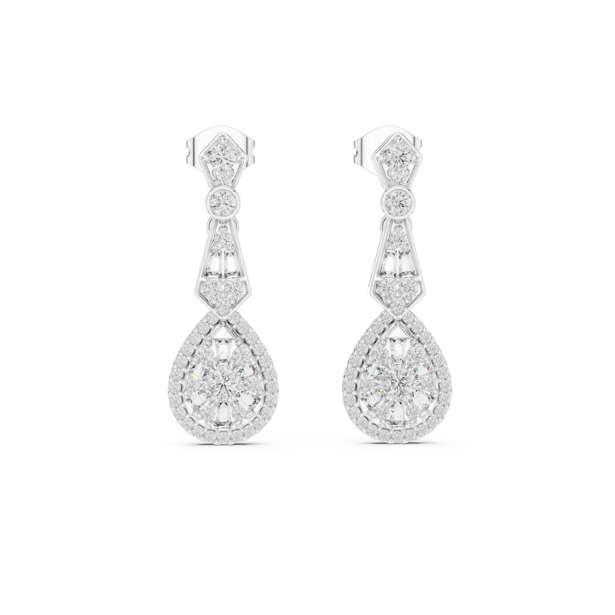 Earring GER-0377 - White Gold - Image