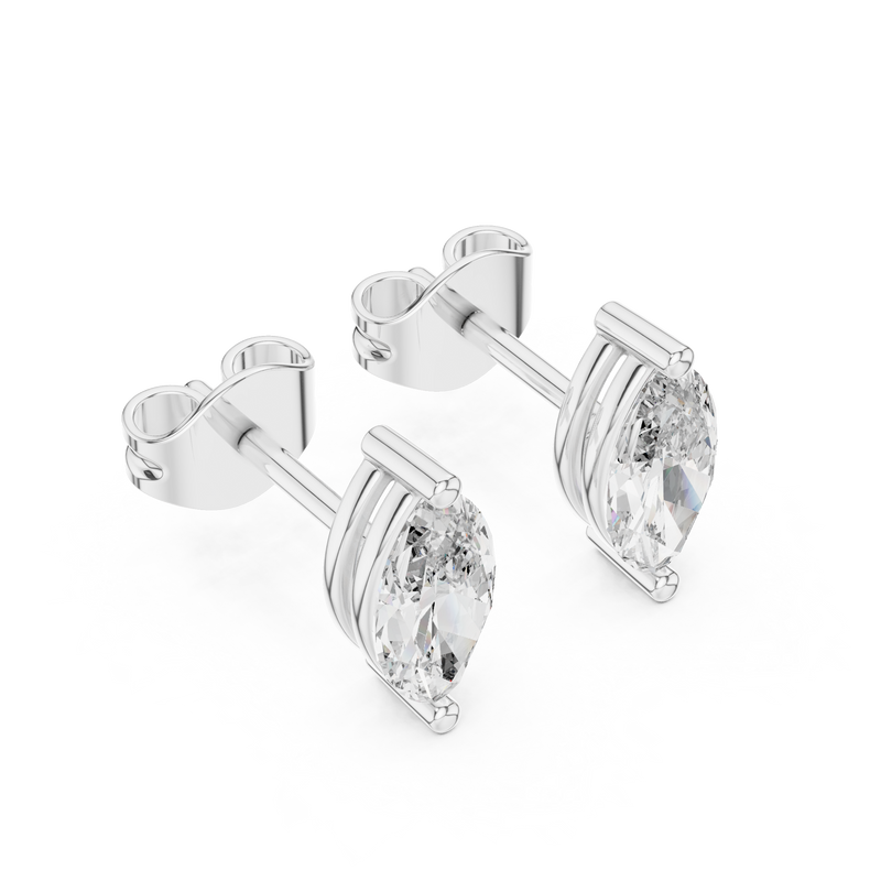 Earring GER-0378@7 - White Gold - Image