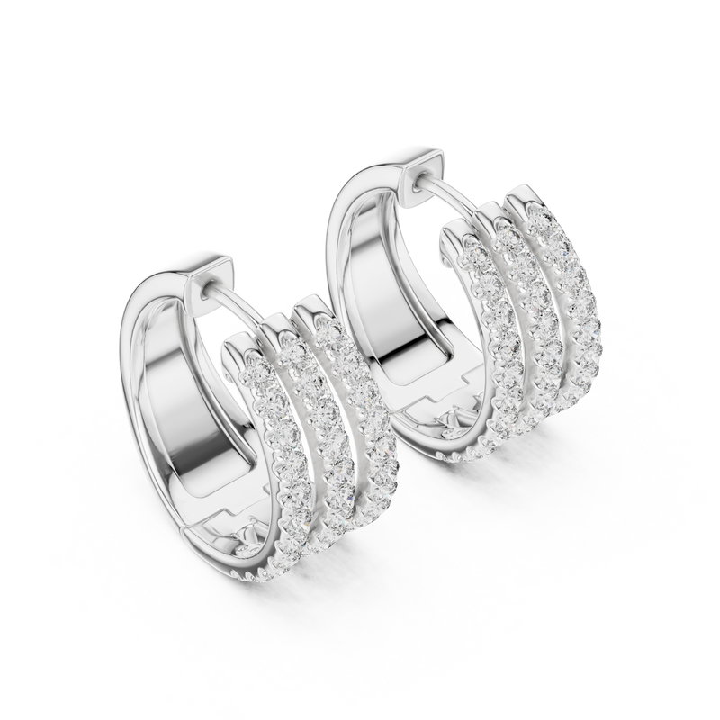 Earring GER-0382@7 - White Gold - Image