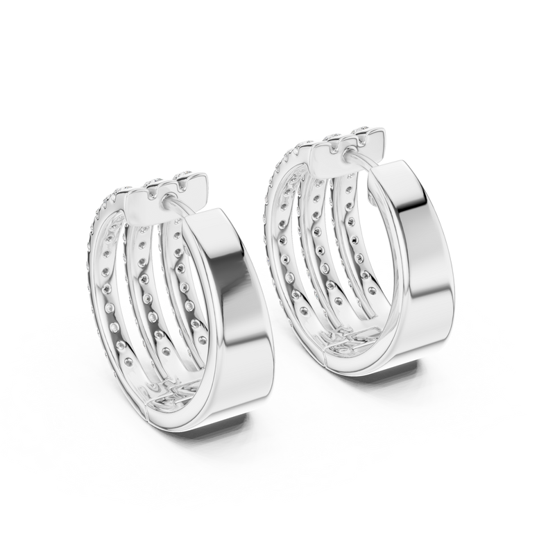 Earring GER-0382@7 - White Gold - Image