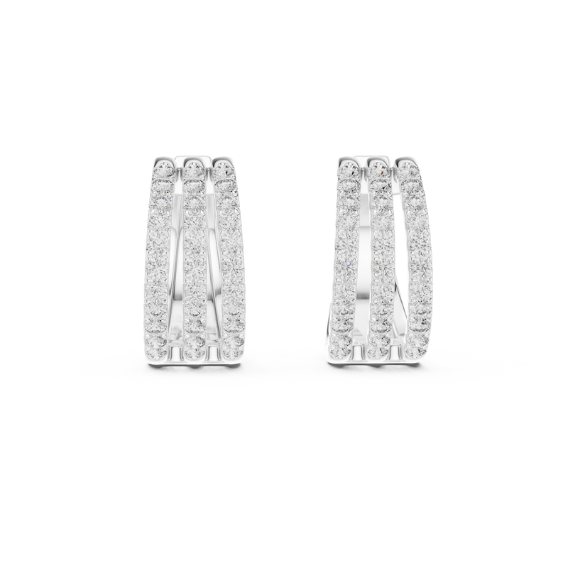 Earring GER-0382@7 - White Gold - Image