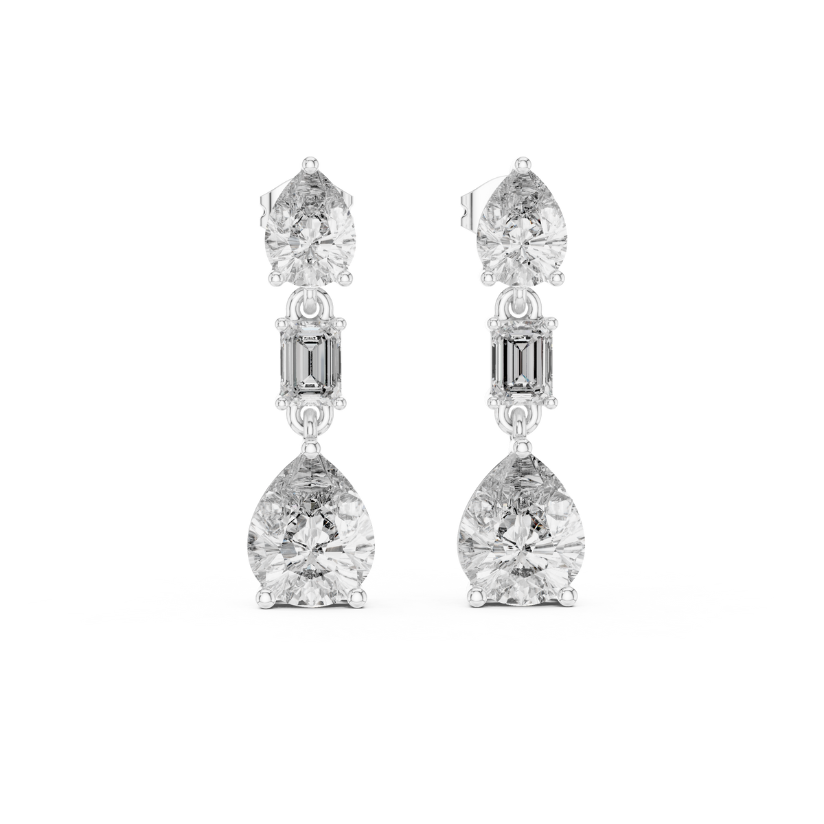 Earring GER-0384@7 - White Gold - Image