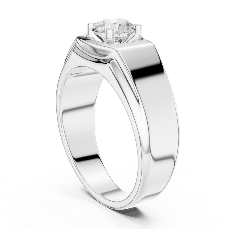 Mens Ring GGR-0021@7 - White Gold - Image