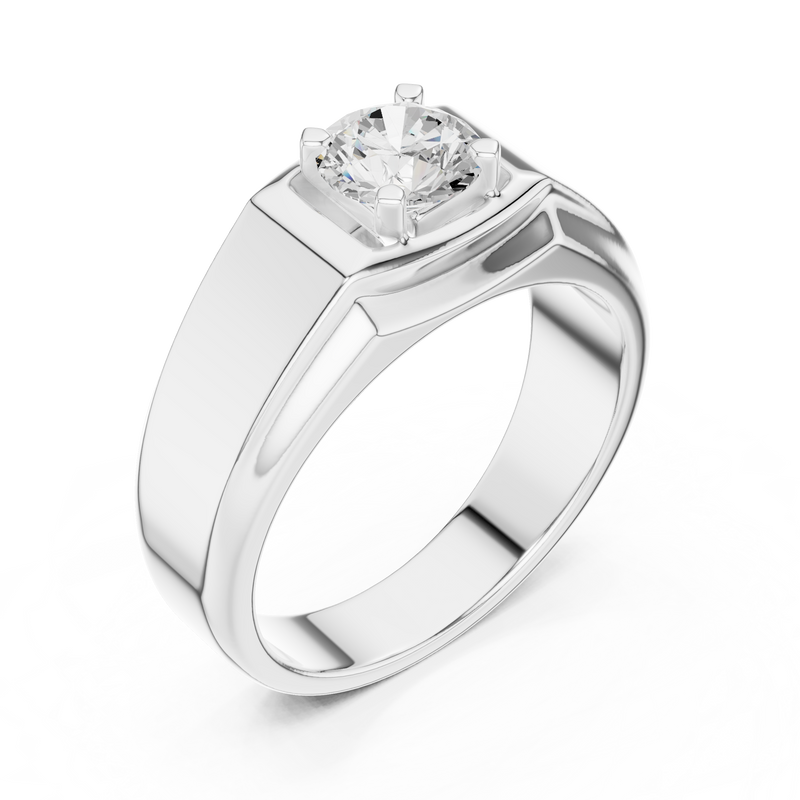 Mens Ring GGR-0021@7 - White Gold - Image