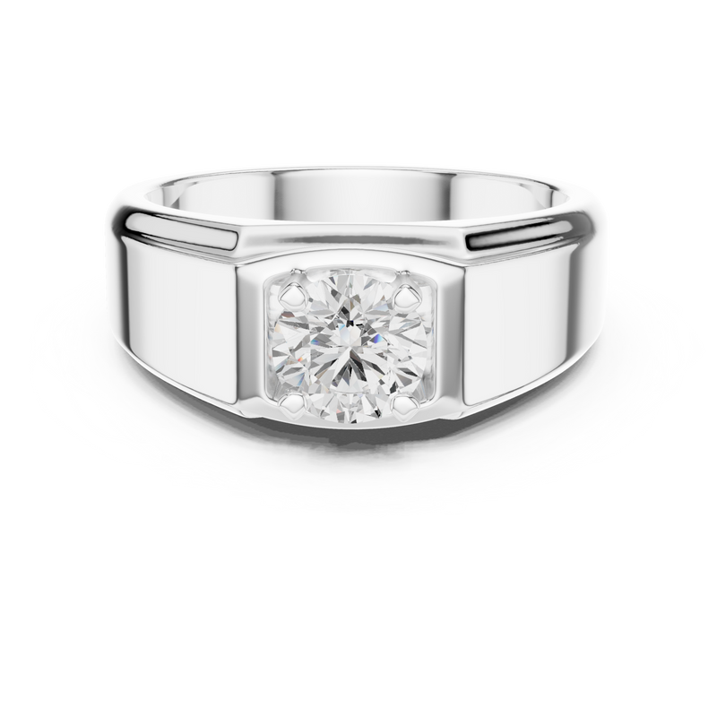 Mens Ring GGR-0021@7 - White Gold - Image