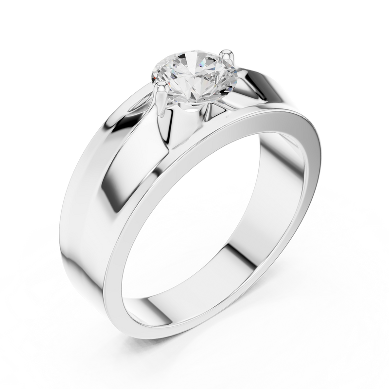 Mens Ring GGR-0022@7 - White Gold - Image