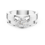 Mens Ring GGR-0022@7 - White Gold - Image