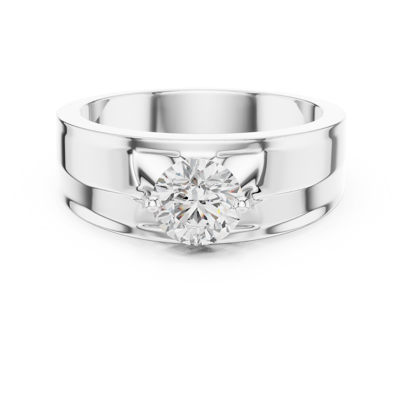 Mens Ring GGR-0022@7 - White Gold - Image