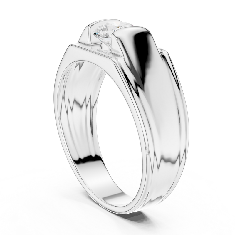 Mens Ring GGR-0023@7 - White Gold - Image