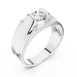 Mens Ring GGR-0023@7 - White Gold - Image