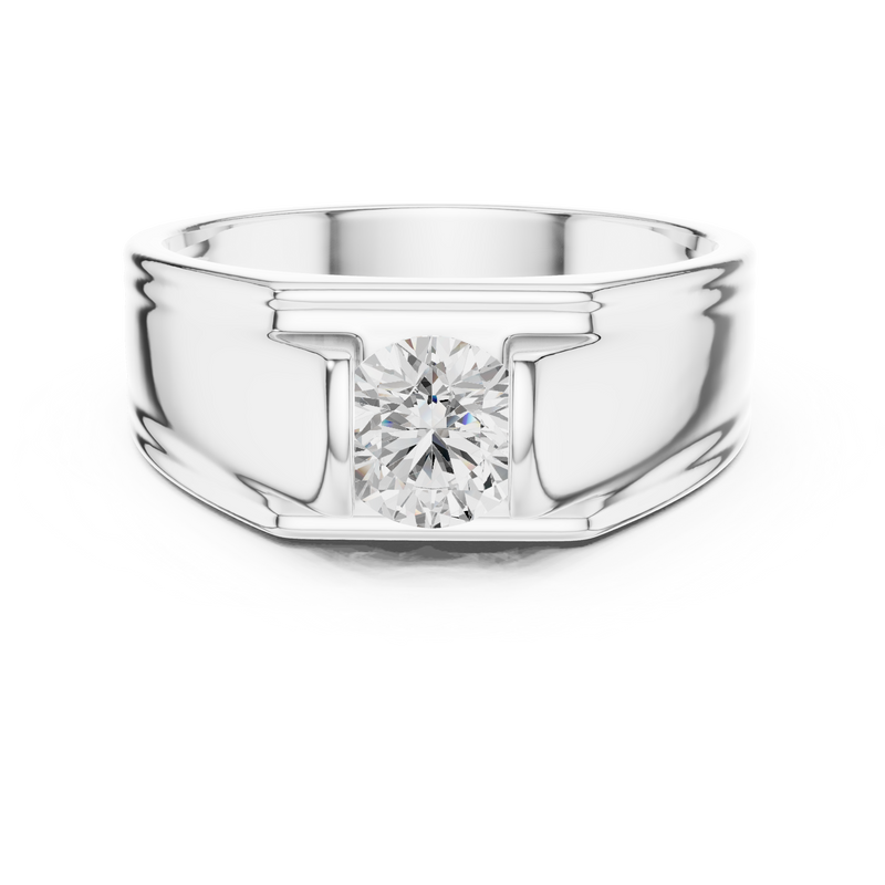 Mens Ring GGR-0023@7 - White Gold - Image