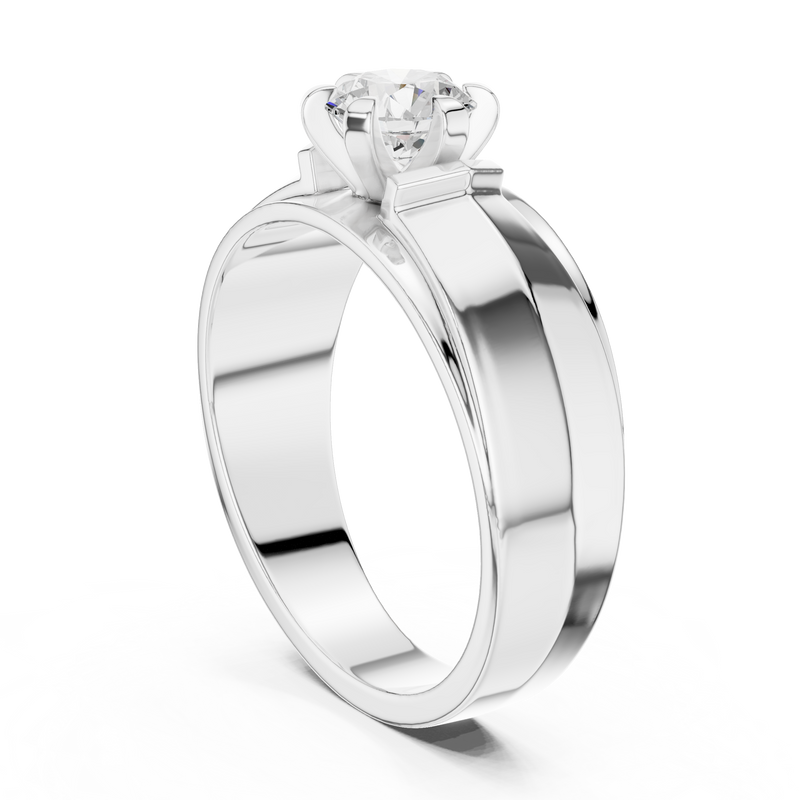 Mens Ring GGR-0024@7 - White Gold - Image
