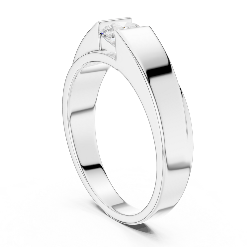 Mens Ring GGR-0025@7 - White Gold - Image