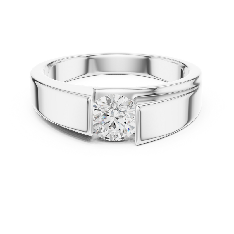 Mens Ring GGR-0025@7 - White Gold - Image