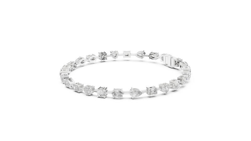Bracelet GLBR-0013@7 - White Gold - Image