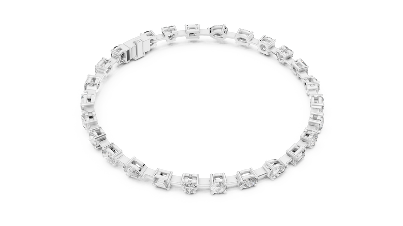 Bracelet GLBR-0013@7 - White Gold - Image