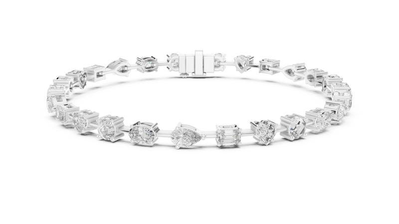 Bracelet GLBR-0013@7 - White Gold - Image