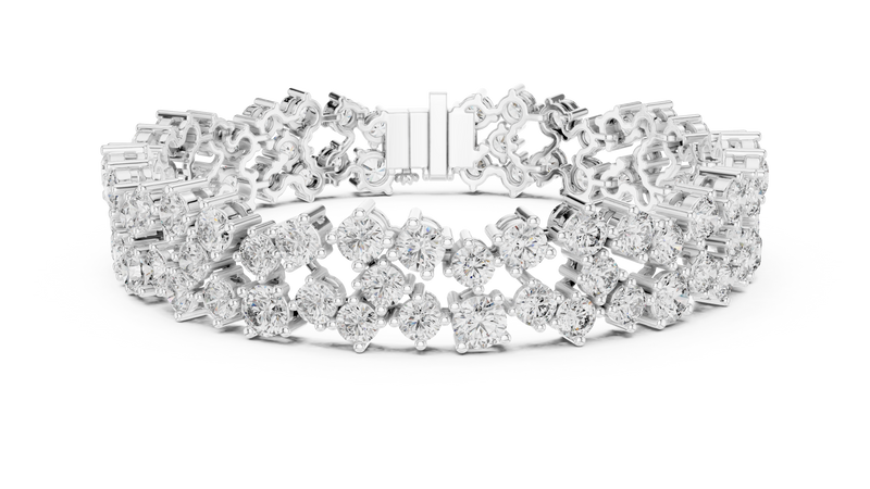 Bracelet GLBR-0019@7 - White Gold - Image