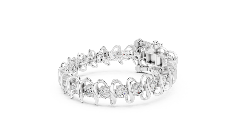 Bracelet GLBR-0022@7 - White Gold - Image