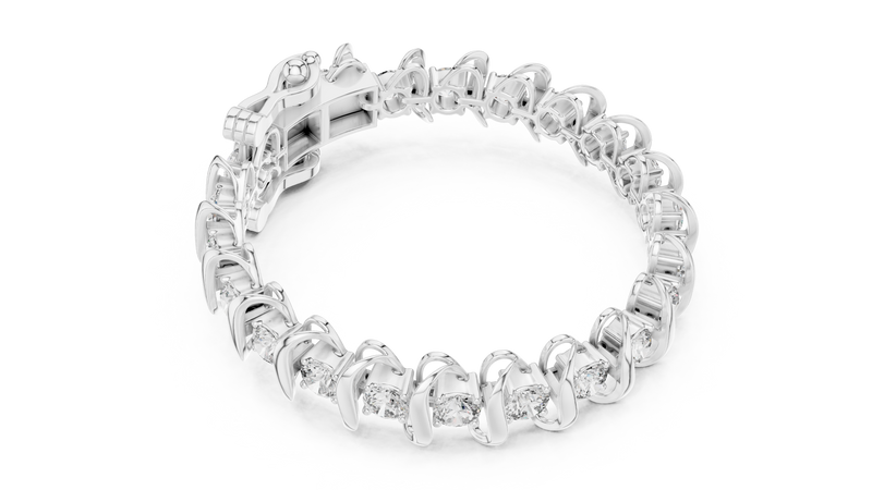 Bracelet GLBR-0022@7 - White Gold - Image