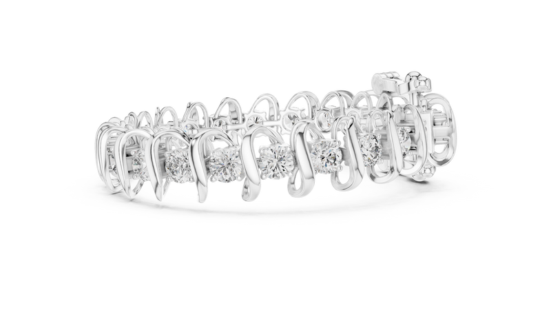 Bracelet GLBR-0022@7 - White Gold - Image