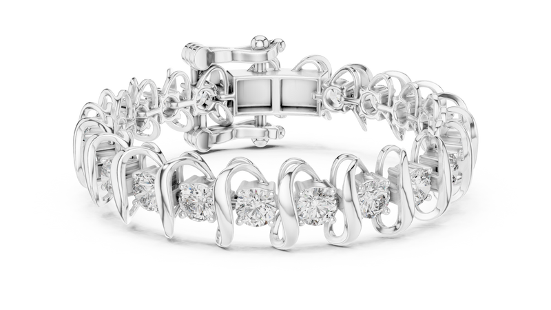 Bracelet GLBR-0022@7 - White Gold - Image