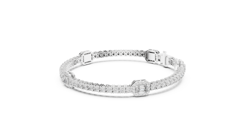 Bracelet GLBR-0024 - White Gold - Image
