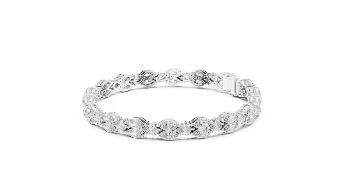 Bracelet GLBR-0028@7 - White Gold - Image