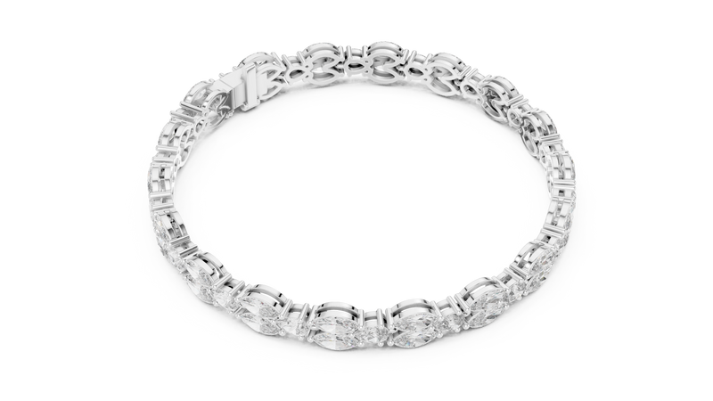 Bracelet GLBR-0028@7 - White Gold - Image