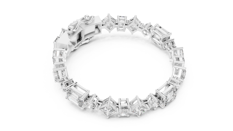 Bracelet GLBR-0030@7 - White Gold - Image