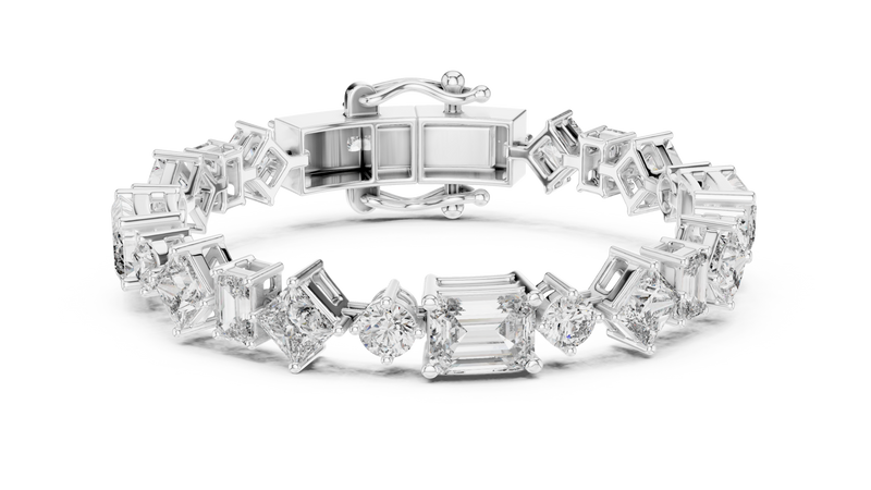 Bracelet GLBR-0030@7 - White Gold - Image