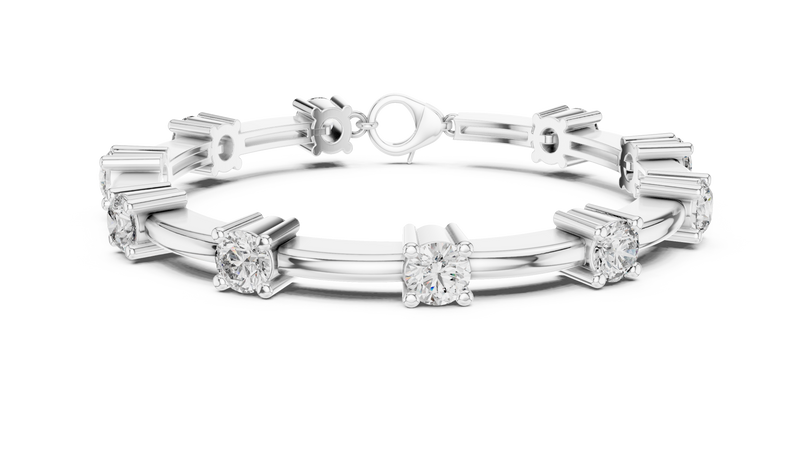 Bracelet GLBR-0032@7 - White Gold - Image