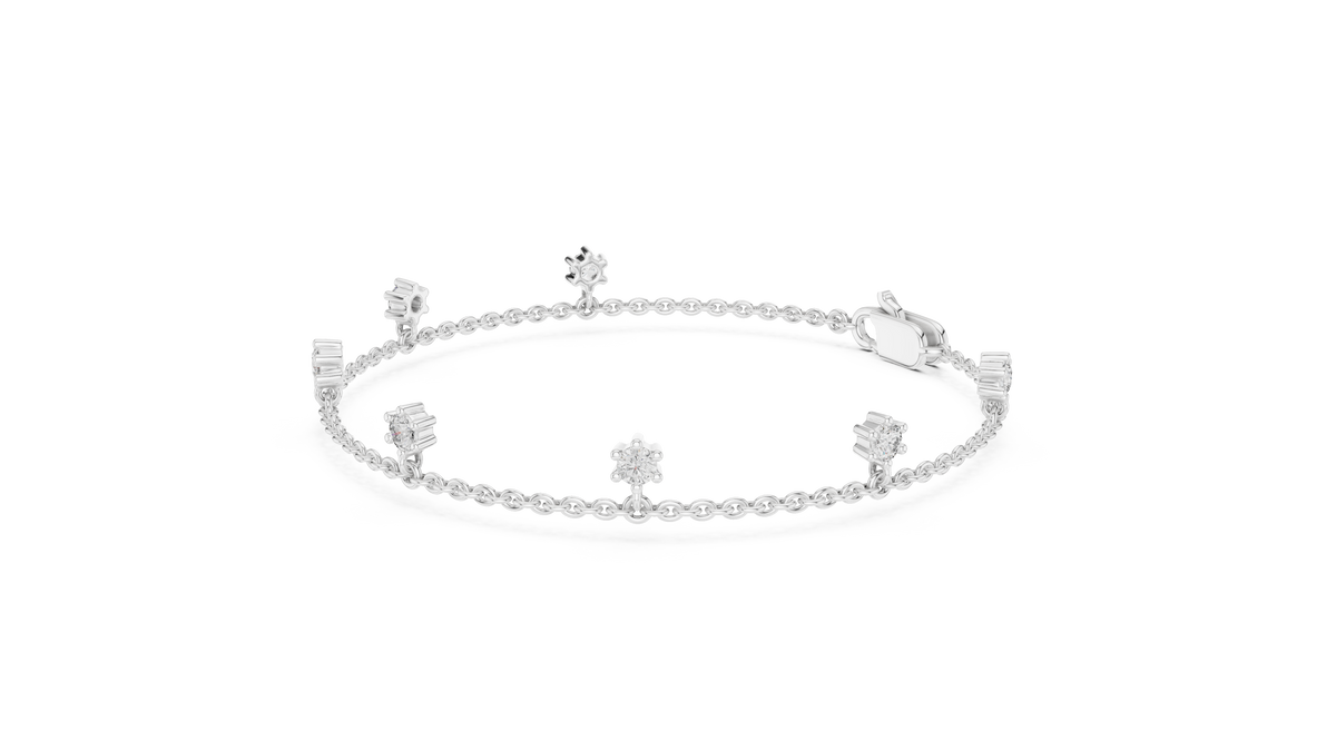 Bracelet GLBR-0034@7 - White Gold - Image