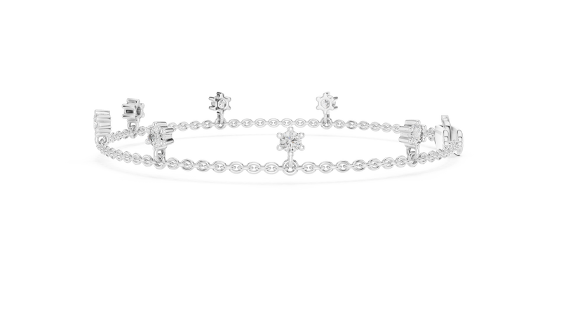 Bracelet GLBR-0034@7 - White Gold - Image