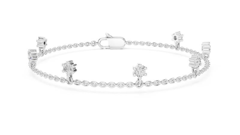 Bracelet GLBR-0034@7 - White Gold - Image