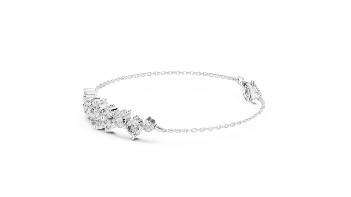 Bracelet GLBR-0037@7 - White Gold - Image