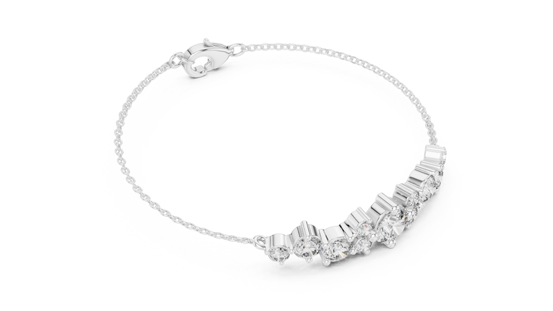 Bracelet GLBR-0037@7 - White Gold - Image