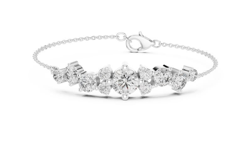 Bracelet GLBR-0037@7 - White Gold - Image