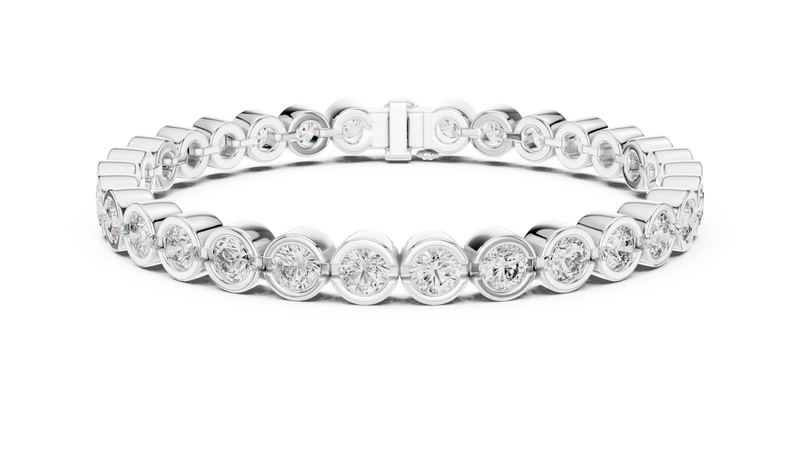Bracelet GLBR-0038@7 - White Gold - Image